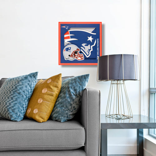 New England Patriots 3D Logo Series Wall Art - 12