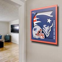 New England Patriots 3D Logo Series Wall Art - 12"x12"