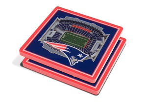 New England Patriots 3D StadiumViews Coaster Set