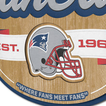 New England Patriots 3D Fan Cave Wood Sign