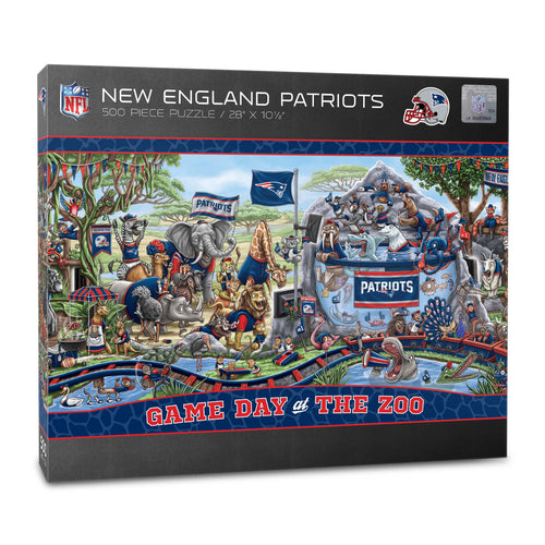 New England Patriots Game Day At The Zoo 500 Piece Puzzle