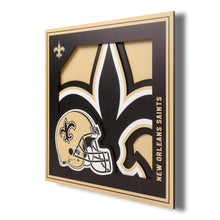 New Orleans Saints 3D Logo Series Wall Art - 12"x12"