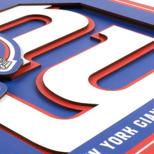 New York Giants 3D Logo Series Wall Art - 12"x12"