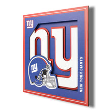 New York Giants 3D Logo Series Wall Art - 12"x12"