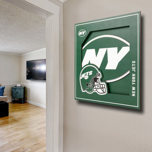 New York Jets 3D Logo Series Wall Art - 12"x12"