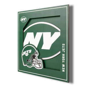 New York Jets 3D Logo Series Wall Art - 12"x12"