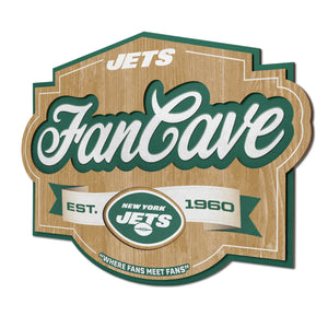 New York Jets 3D Fan Cave Wood Sign