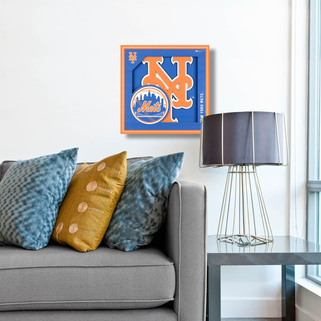 New York Mets 3D Logo Series Wall Art - 12