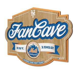 New York Mets 3D Fan Cave Wood Sign