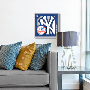 New York Yankees 3D Logo Series Wall Art - 12"x12"