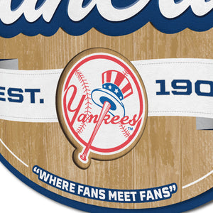 New York Yankees 3D Fan Cave Wood Sign