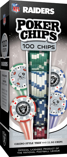 Oakland Raiders Poker Chip Set, Las Vegas Raiders Poker Chip Set