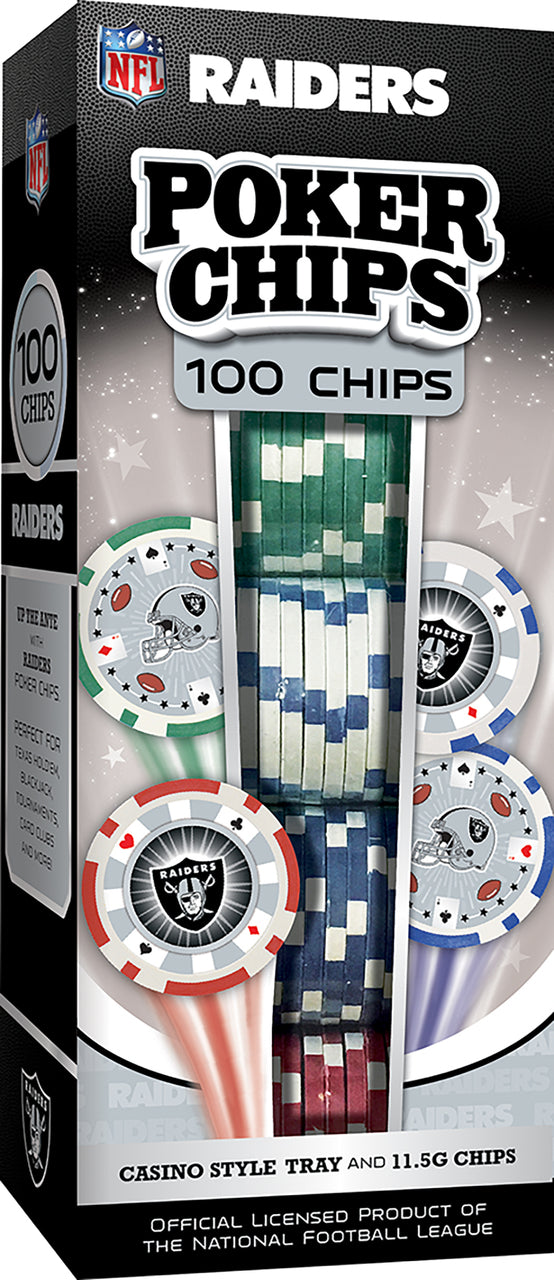 Oakland Raiders Poker Chip Set, Las Vegas Raiders Poker Chip Set