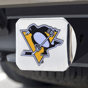 Pittsburgh Penguins Color Emblem On Chrome Hitch Cover