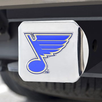 St. Louis Blues Color Emblem On Chrome Hitch Cover