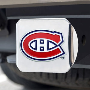 Montreal Canadiens Color Emblem On Chrome Hitch Cover