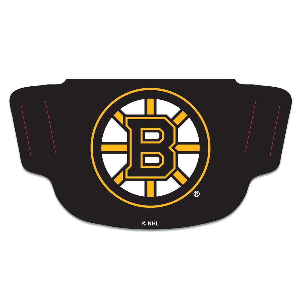 Boston Bruins Black Fan Mask Adult Face Covering