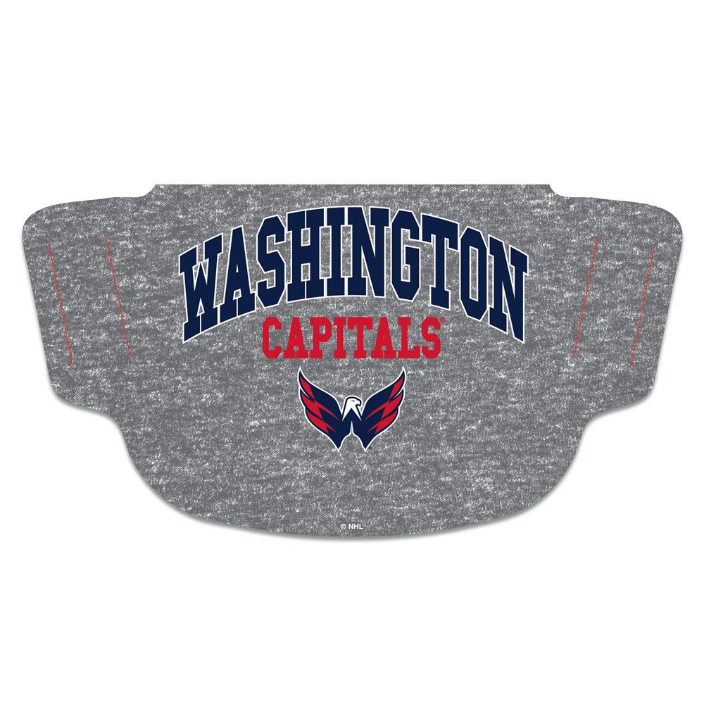 Washington Capitals Gray Fan Mask Adult Face Covering