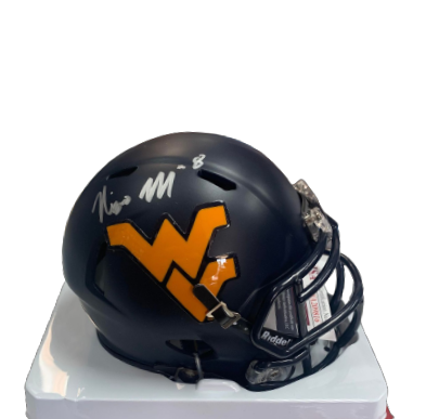 Nicco Marchiol WVU Mountaineers Autographed Speed Mini Helmet