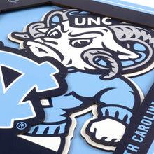 North Carolina Tar Heels 3D Logo Series Wall Art - 12"x12"