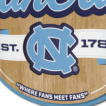 North Carolina Tar Heels 3D Fan Cave Wood Sign