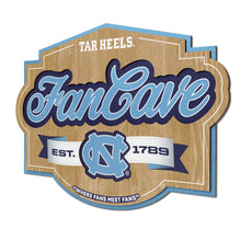 North Carolina Tar Heels 3D Fan Cave Wood Sign