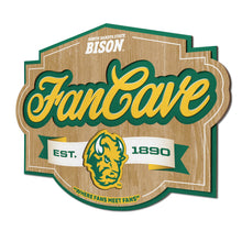 North Dakota State Bison 3D Fan Cave Wood Sign