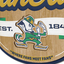 Notre Dame Fighting Irish 3D Fan Cave Wood Sign