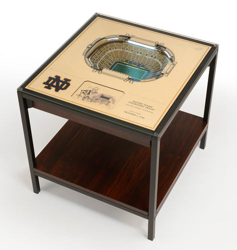 Notre Dame Fighting Irish 25 Layer Lighted StadiumView End Table