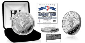Oklahoma City Thunder NBA 75th Anniversary Silver Mint Coin