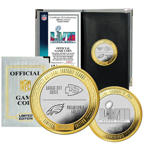 Kansas City Chiefs vs Philadelphia Eagles Super Bowl 57 Official 2-Tone Dueling Flip Coin