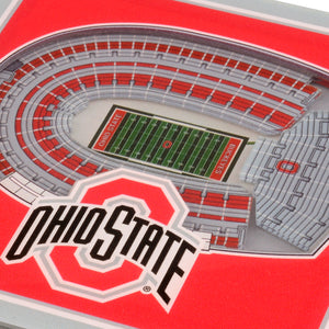 Ohio State Buckeyes 3D StadiumViews Coaster Set