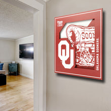 Oklahoma Sooners 3D Logo Series Wall Art - 12"x12"