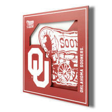 Oklahoma Sooners 3D Logo Series Wall Art - 12"x12"