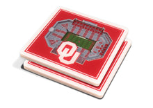 Oklahoma Sooners 3D StadiumViews Coaster Set