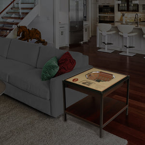 Oklahoma Sooners 25 Layer Lighted StadiumView End Table