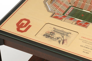 Oklahoma Sooners 25 Layer Lighted StadiumView End Table