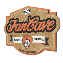 Oklahoma State Cowboys 3D Fan Cave Wood Sign