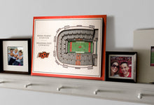 Oklahoma State Cowboys Football 5 Layer 3D Stadiumview Wall Art