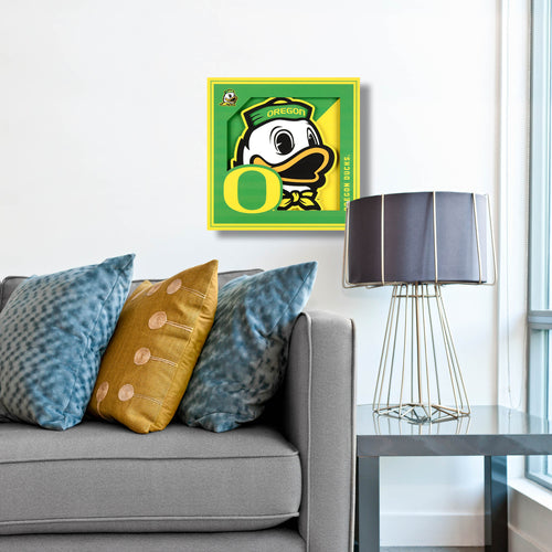 Oregon Ducks 3D Logo Series Wall Art - 12