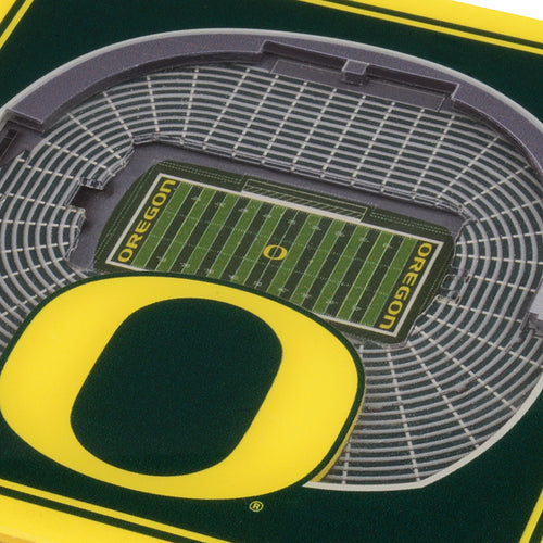 Oregon Ducks 3D StadiumViews Coaster Set