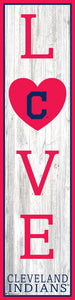 Cleveland Indians Love Door Leaner  6"x24"
