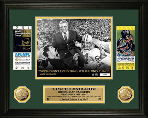 Vince Lombardi Green Bay Packers Super Bowl Ticket Gold Coin Photo Mint