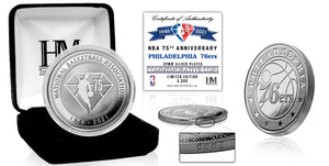 Philadelphia 76Ers NBA 75th Anniversary Silver Mint Coin