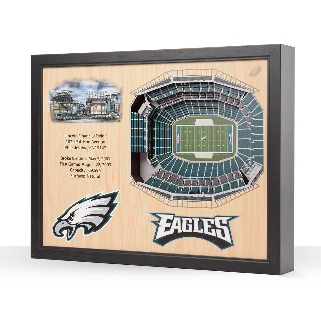 Philadelphia Eagles Lincoln Financial Field Stadiumview 3D Wall