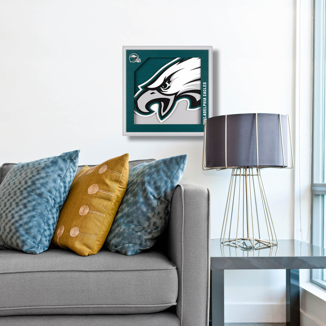 Philadelphia Eagles 3D Logo Series Wall Art - 12