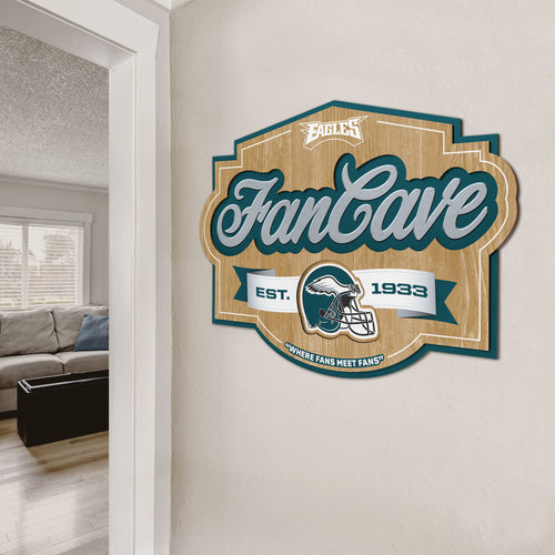 Philadelphia Eagles 3D Fan Cave Wood Sign