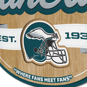 Philadelphia Eagles 3D Fan Cave Wood Sign