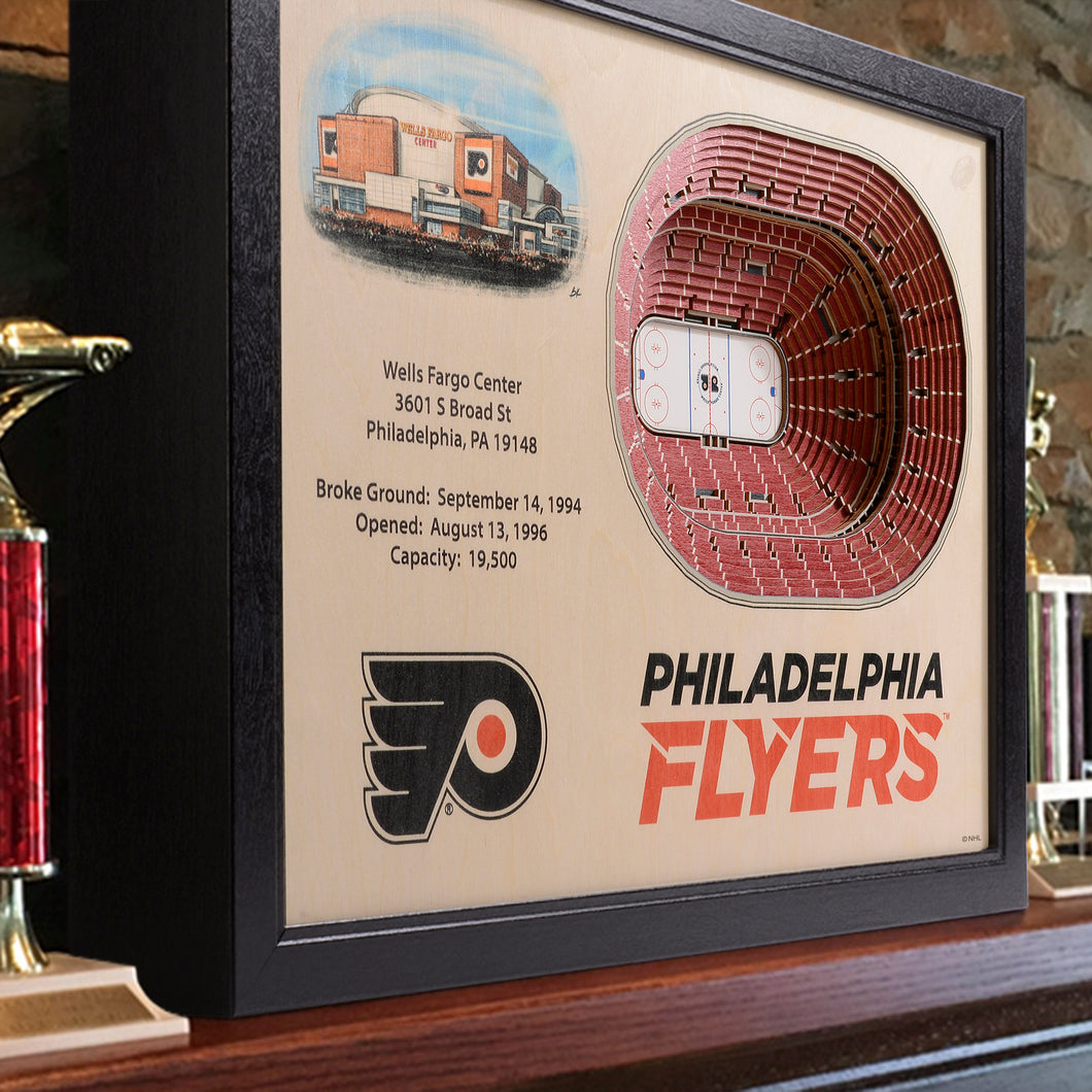 Philadelphia Flyers 25-Layer StadiumViews 3D Wall Art - Wells Fargo Center