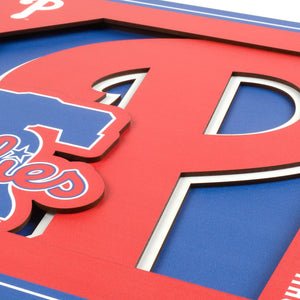 Philadelphia Phillies 3D Logo Series Wall Art - 12"x12"